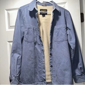 Woolrich Navy Label Jacket with Cream Sherpa Interior